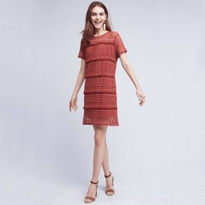 Anthropologie Fringed Lace Tunic EUC XL